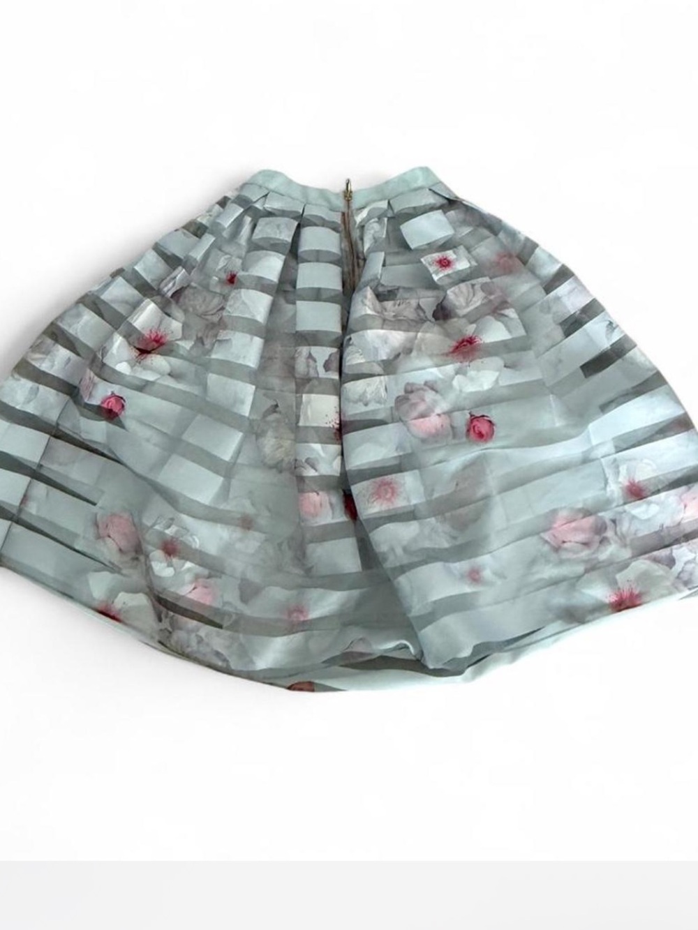 Ted Baker London Gray Floral A-Line Skirt - Picture 4 of 4